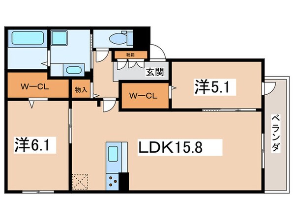 Ｆｕｔａｗａ美章園の物件間取画像